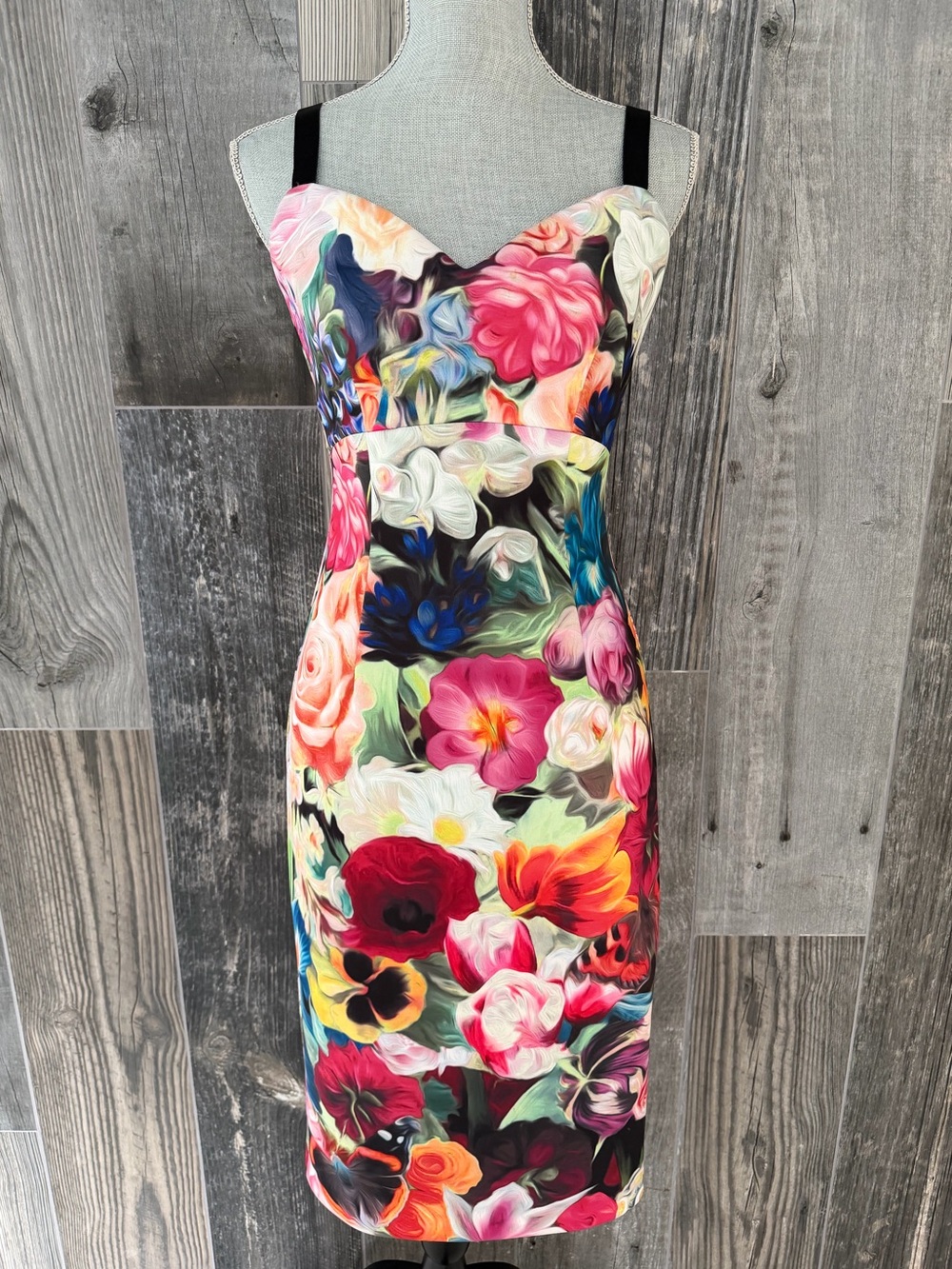Ted Baker Etheya Technicolour Bloom Strappy Dress - Picture 16 of 16